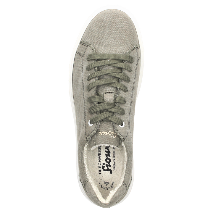 Baskets Sioux Tils 004 pour homme, couleur verte – Vue de dessus
