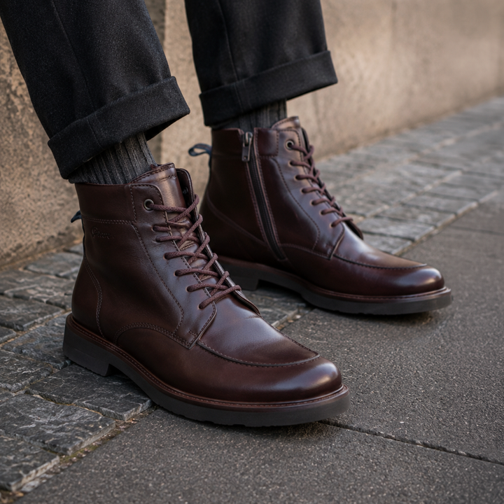 Sioux Dilip-720-H Herren in dunkelrot – Paarbild