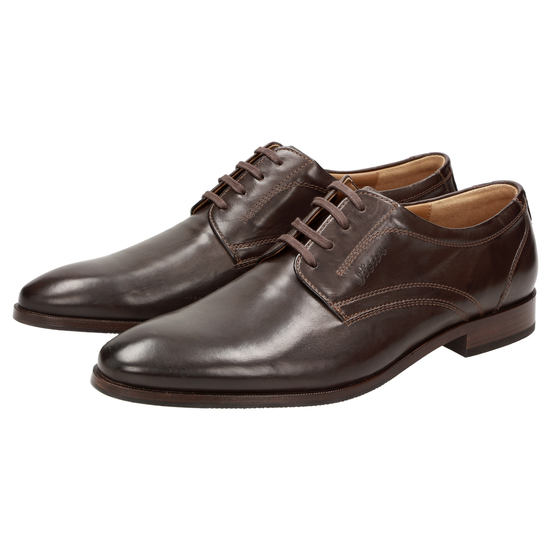 Sioux Nathaniel Men's Shoes in Dark Brown – Pair Image