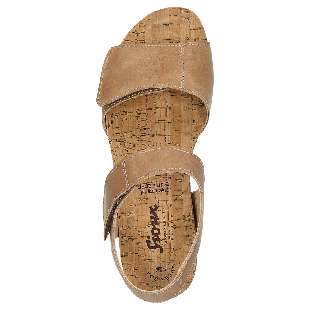 Sioux Yagmur-700 pour femme, couleur beige – vue de dessus