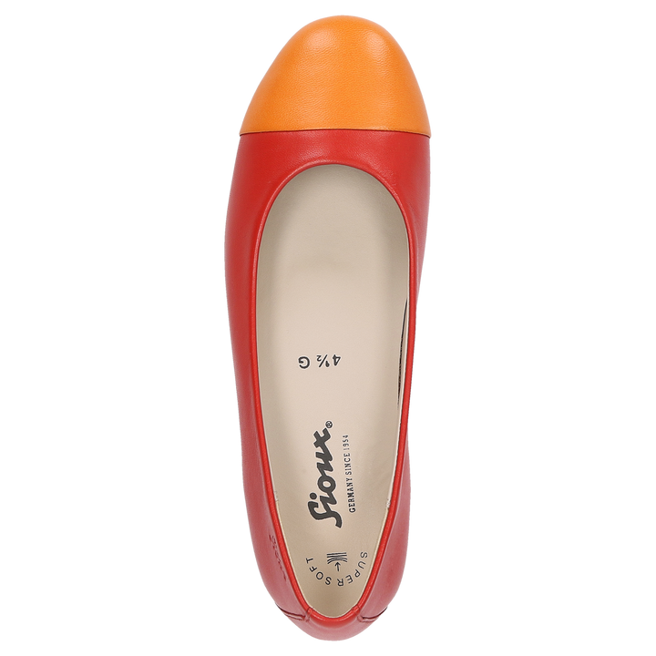 Sioux Villanelle-702 dames in rood – bovenaanzicht