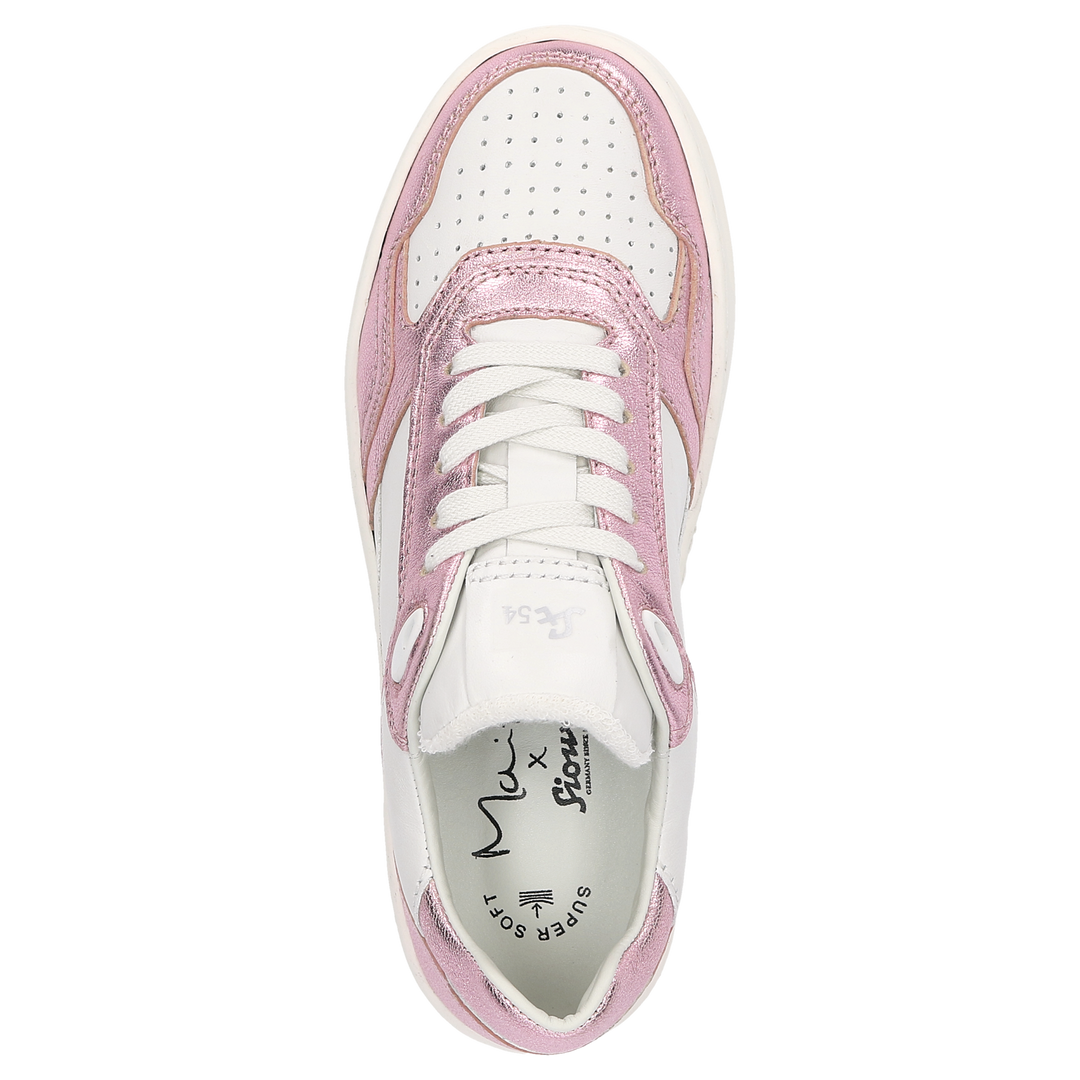 Baskets Sioux Maites 001 pour femme, couleur rose – Vue de dessus
