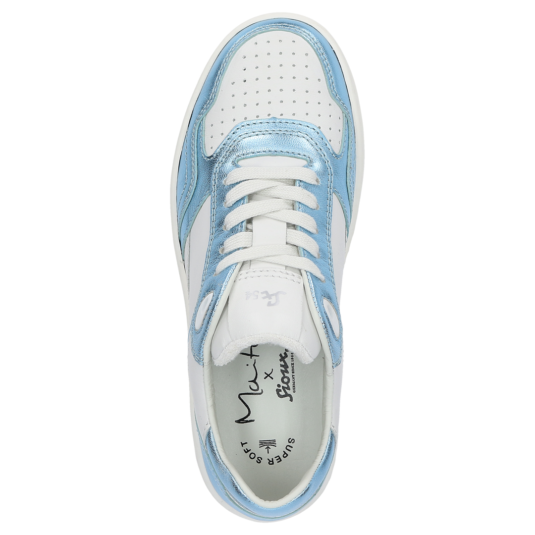 Baskets Sioux Maites 001 pour femme, en bleu – Vue de dessus
