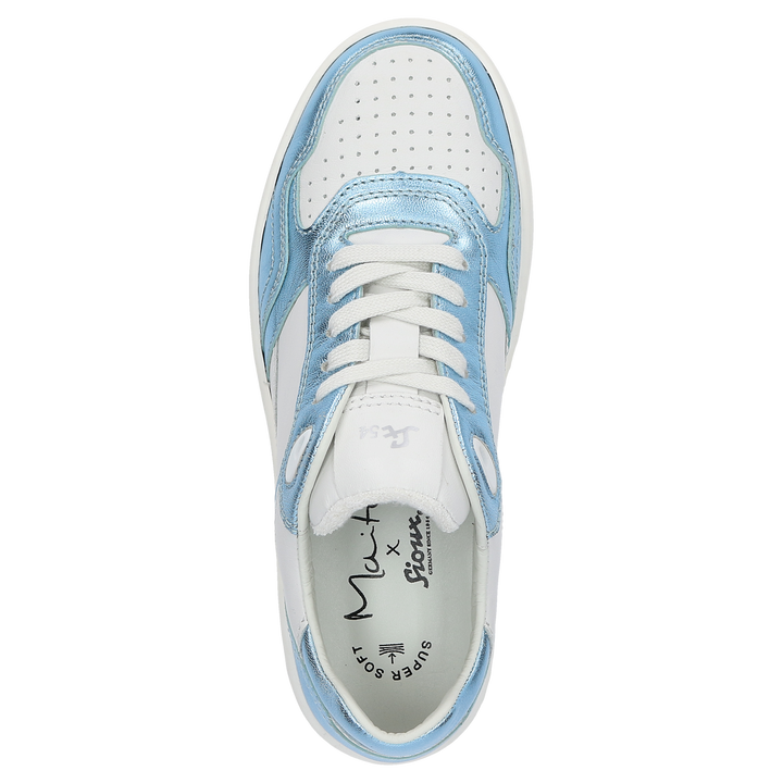 Baskets Sioux Maites 001 pour femme, en bleu – Vue de dessus
