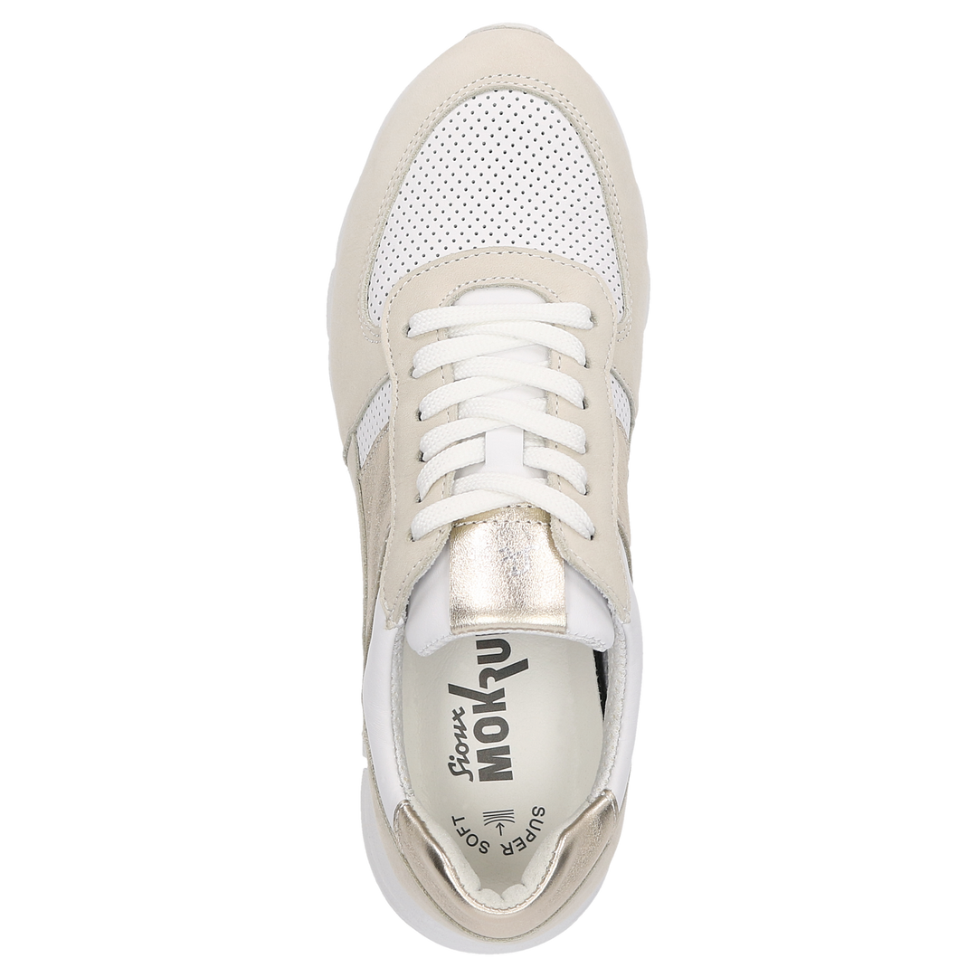 Sioux Mokrunner-D-018 pour femme, couleur beige – vue de dessus
