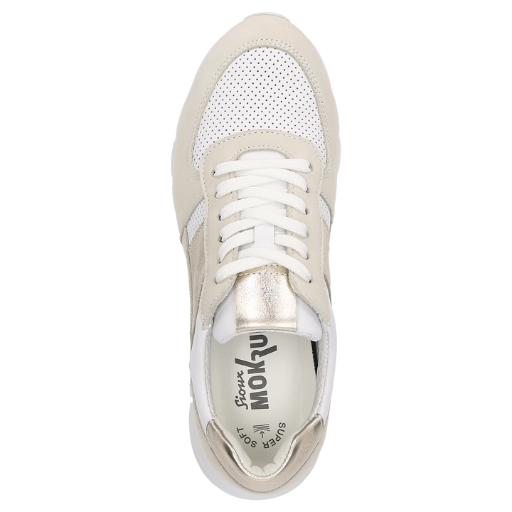 Sioux Mokrunner-D-018 pour femme, couleur beige – vue de dessus