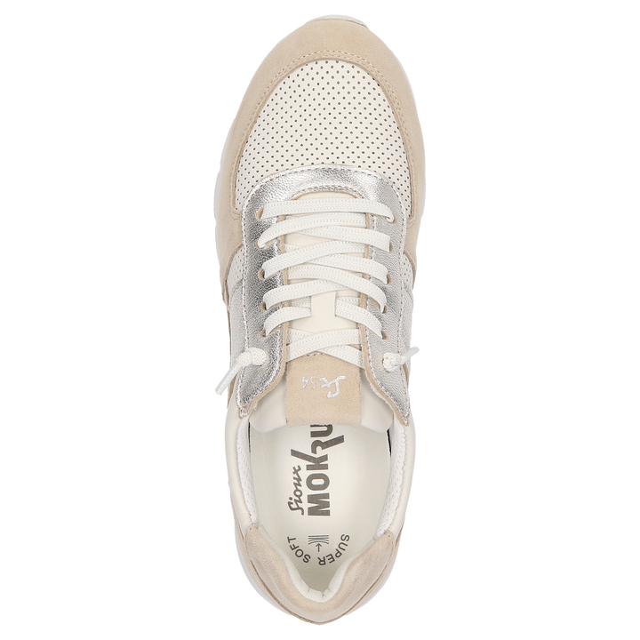 Sioux Mokrunner-D-018 pour femme, couleur beige – Vue de dessus