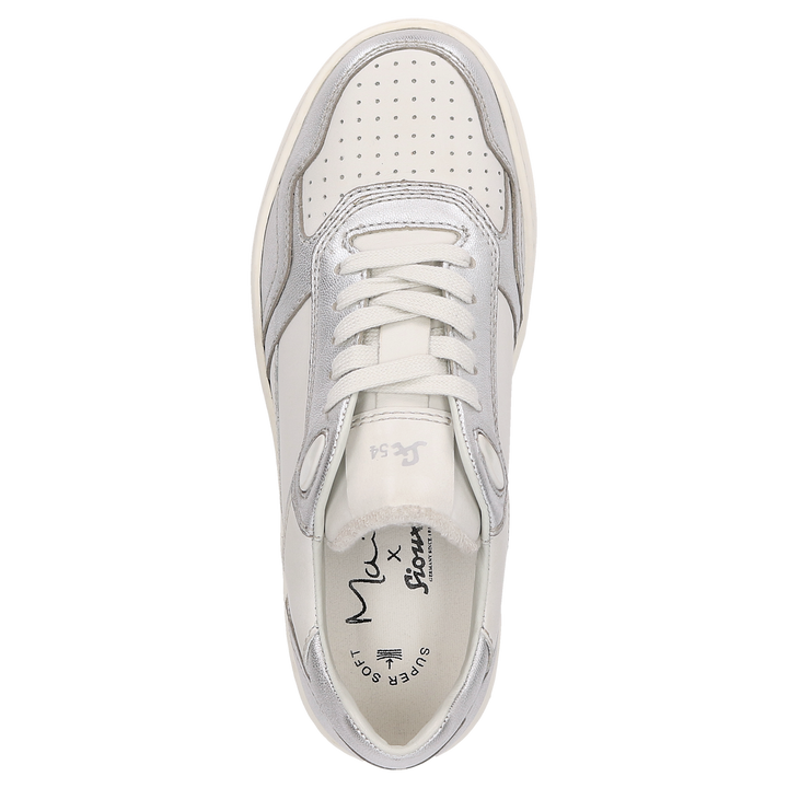 Sioux Maites Sneaker 001 for Women in Silver – Top View