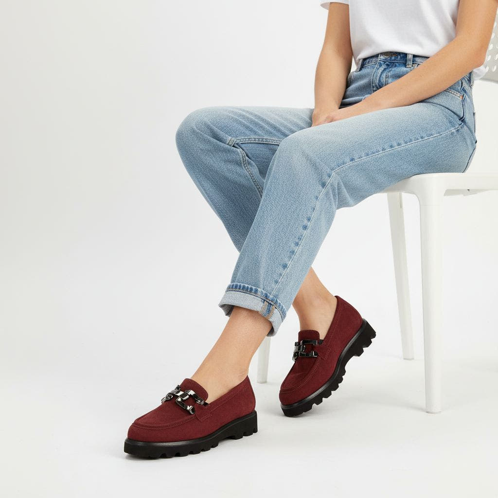 Sioux Meredira-751-H Women's in Dark Red – Pair Image
