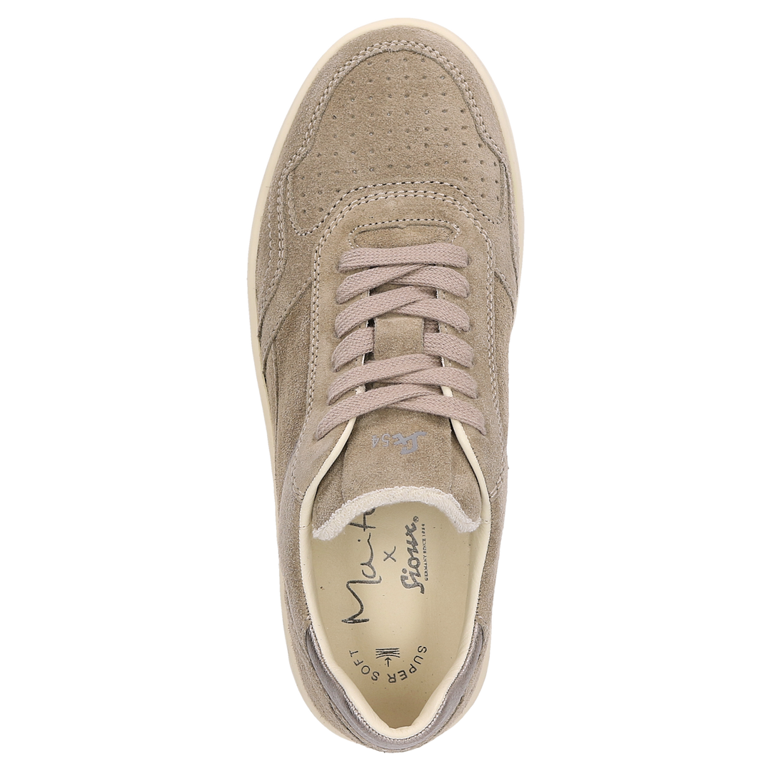Baskets Sioux Maites 004 pour femme, couleur beige – Vue de dessus