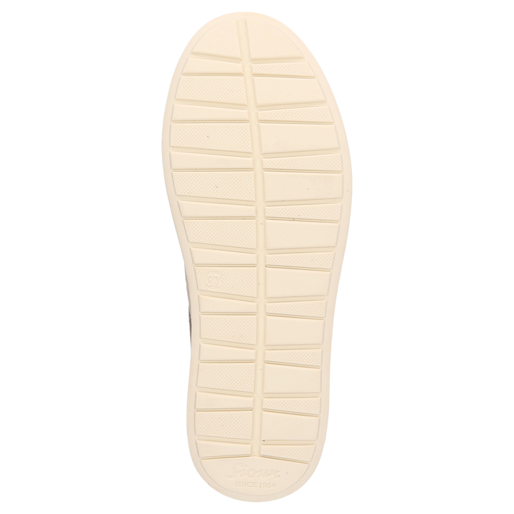 Baskets Sioux Maites 004 pour femme, couleur beige – vue de la semelle