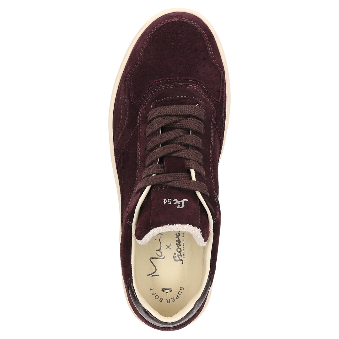 Sioux Maites sneaker 004 voor dames in donkerrood – aanzicht van bovenaf