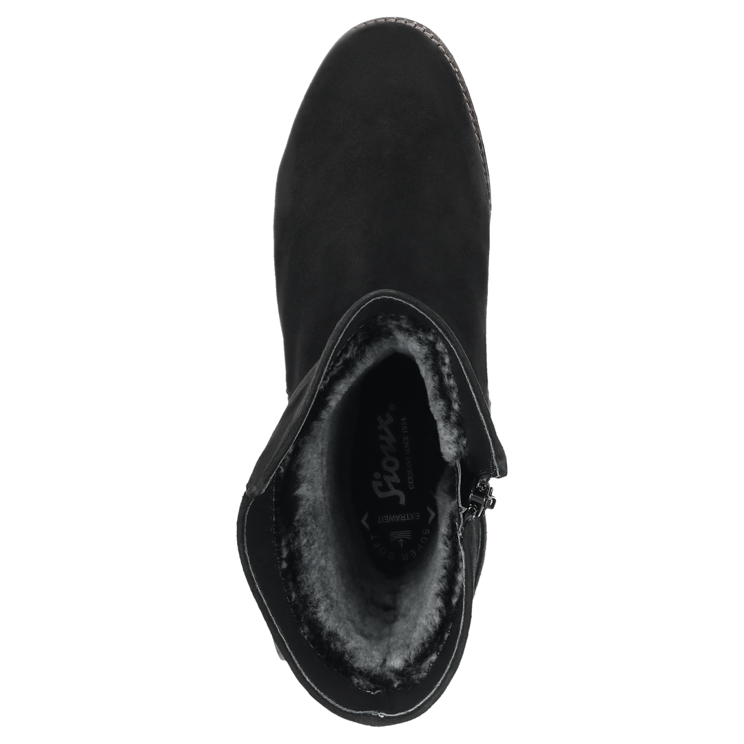Sioux Merdit-756-TEX-LF-H pour femme, en noir – Vue de dessus