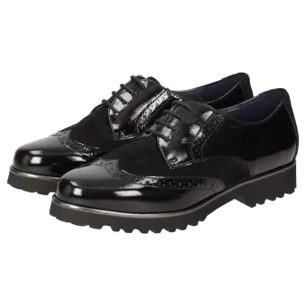 Sioux shoes woman Meredith-703-XL lace-up shoe black 64330 for 109,95 € 