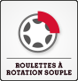 Roulettes a rotation souple
